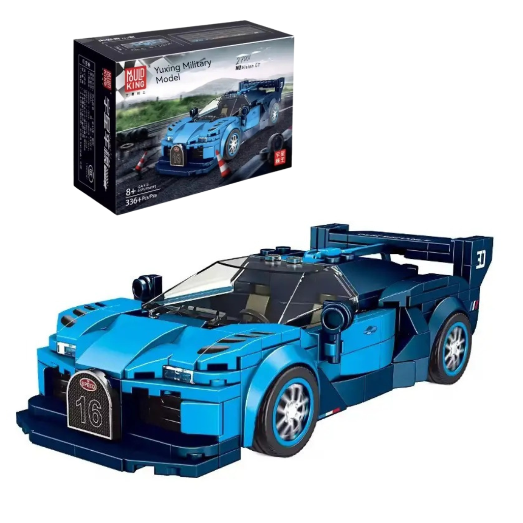 Конструктор Спортивна машина Bugatti на 336 деталей, синя, фото 1