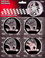 Наклейки на диски/ковпаки Skoda 60мм 4шт чорний