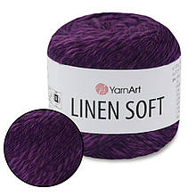 YarnArt Linen soft, Фіолет №7324, пряжа льон, віскоза, бавовна