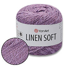 YarnArt Linen soft, Бузок No7325, пряжа льон, віскоза, бавовна