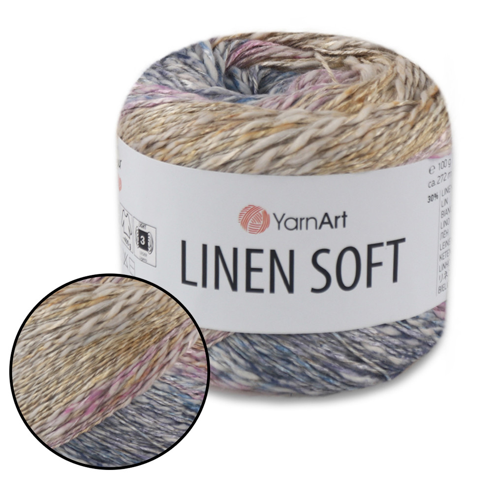 YarnArt Linen soft, №7404, пряжа льон, віскоза, бавовна, фото 1