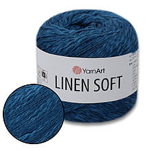 YarnArt Linen soft, Електрик No7317, пряжа льон, віскоза, бавовна
