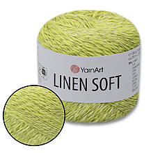 YarnArt Linen soft, Салат No7311, пряжа льон, віскоза, бавовна