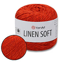YarnArt Linen soft, Мак No7310, пряжа льон, віскоза, бавовна