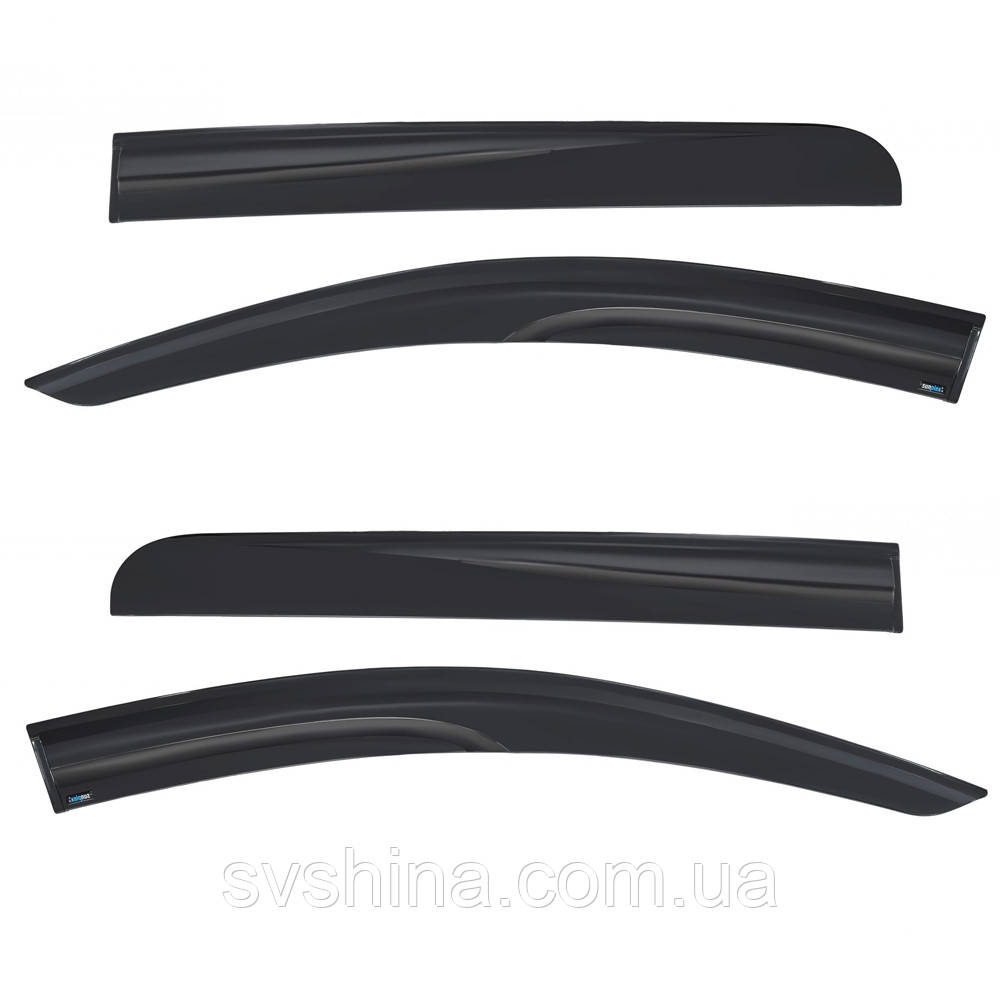 Дефлектори вікон SunPlex Mitsubishi L200 2015-2023, 4 шт, Чорний, SPS 1074