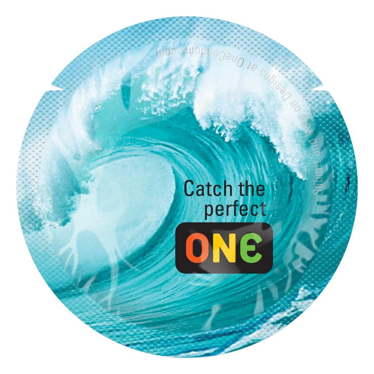 Презерватив ONE Color Sensations — Catch the perfect ONE (Aqua) 1 шт