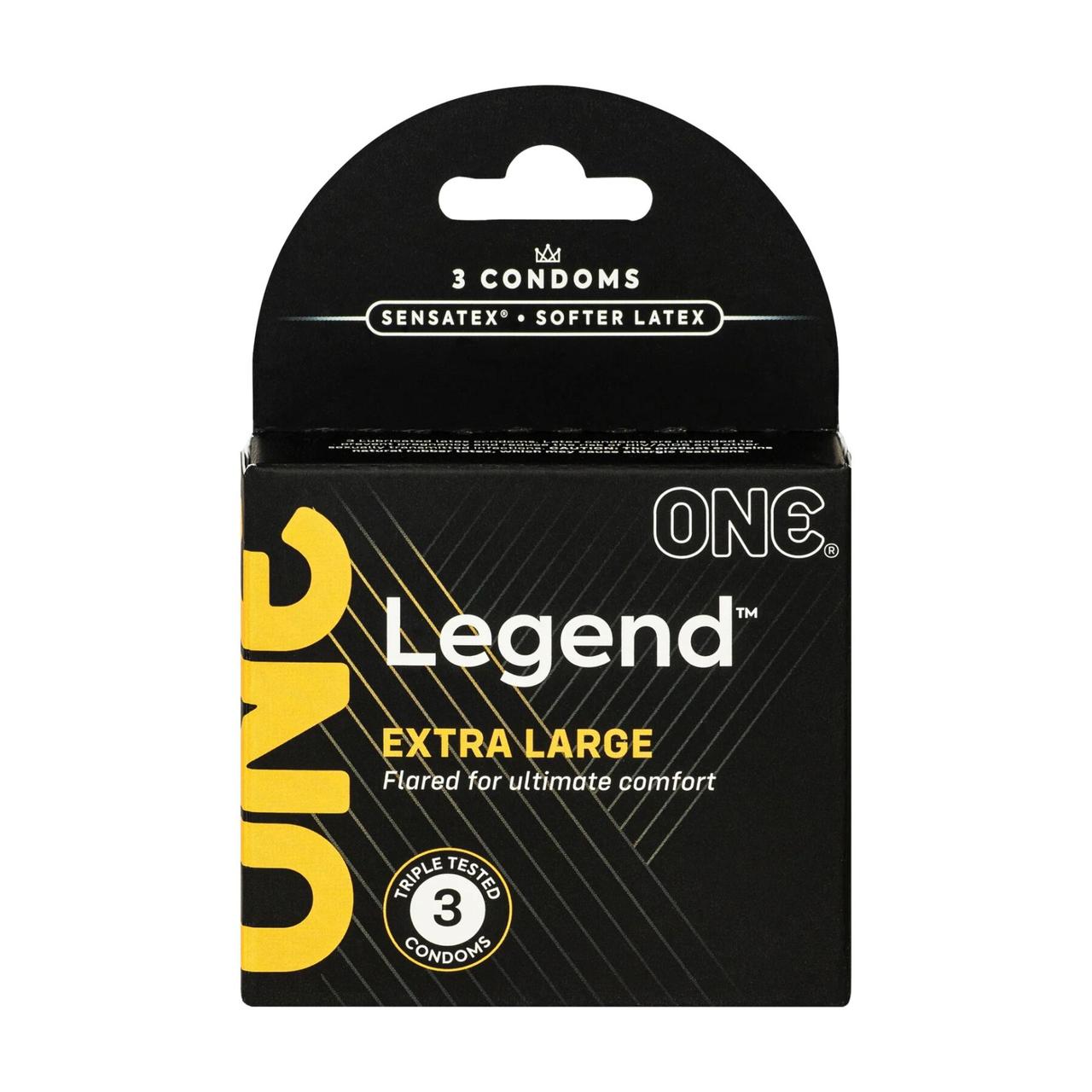 Презервативи ONE Legend Extra Large 3 шт., картонна коробка