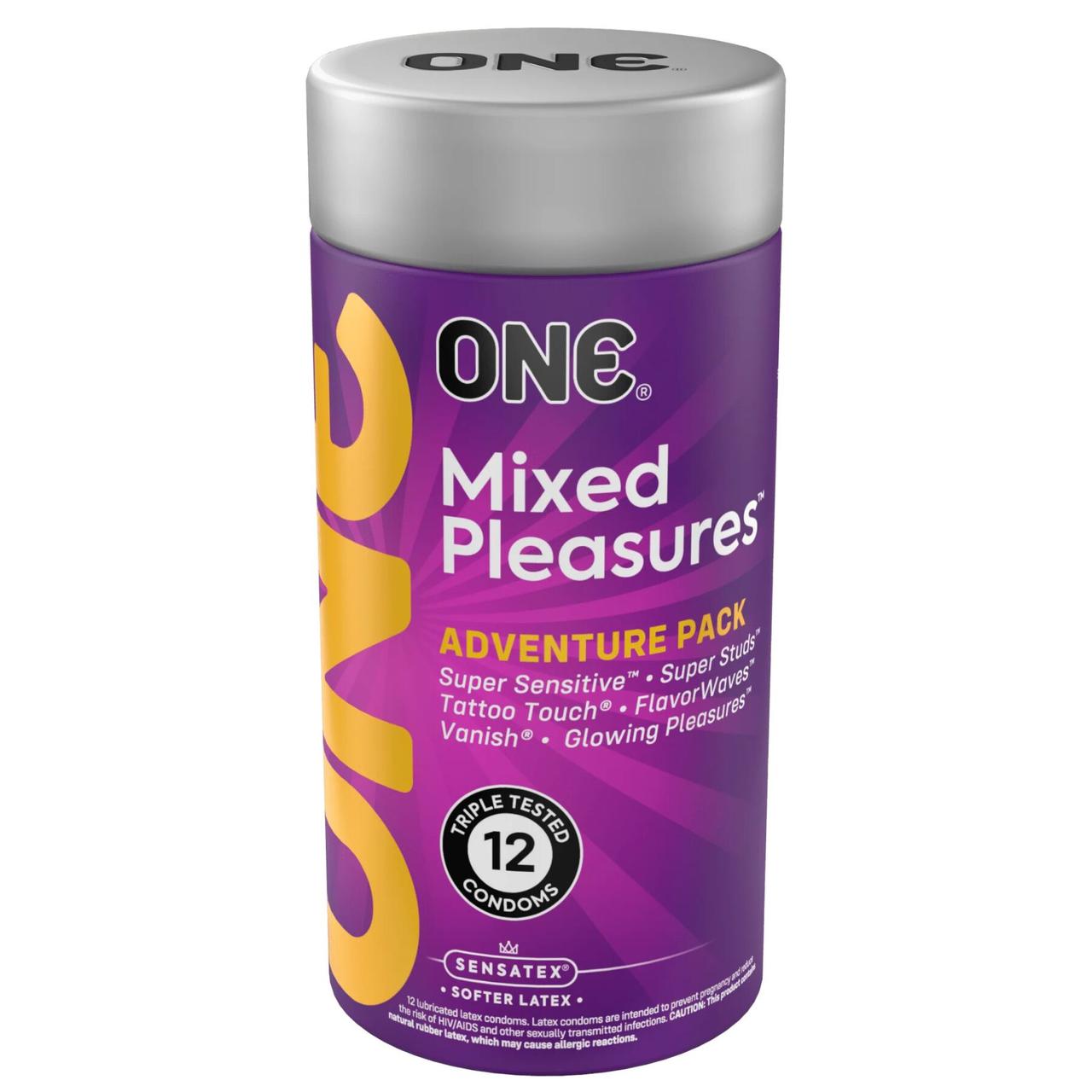 Презервативи ONE Mixed Pleasures 12 шт., подарункове паковання тюб
