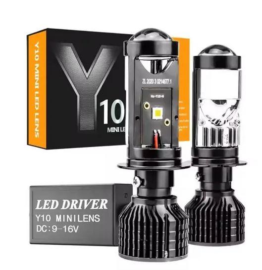 Светодиодные автомобильные лампы H7 Y10 Pro LED с линзой, фото 1