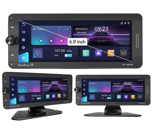 Універсальний головний пристрій RIAS 601W 6.9" HD IPS сенсорний екран Apple CarPlay та Android, фото 1