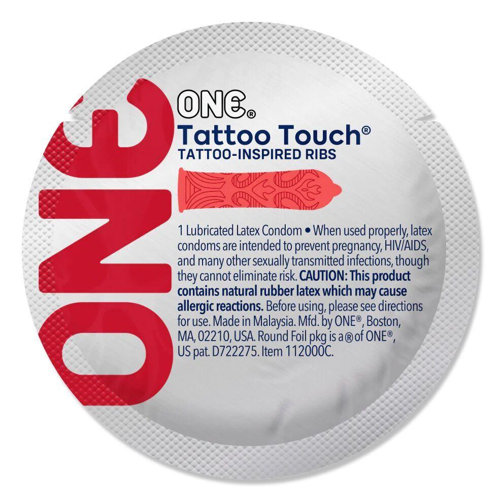 Презерватив ONE Tattoo Touch Red 1 шт.