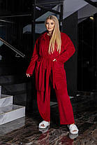 Піжама трійка велюрова з халатом, фото 4