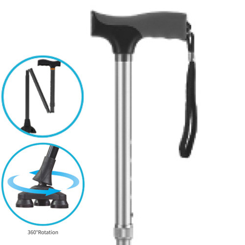 Складана алюмінієва тростина з обертовим наконечником OSD-BL530204, фото 1