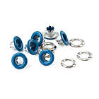 Люверси Блочки з насічками для картона, шкіри 4,5 мм Голубий 25шт з кілечками LVM065, фото 2