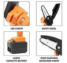 Акумуляторна садова пила 4 дюйми (10 см) 21В GL-GDD, фото 4