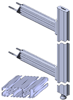 Стійка для вбиральні модульної Premio GS - 3/1 h-2030х300