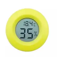 Термометр із гігрометром — РК дисплей — жовтий