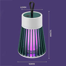 Антимоскітна лампа від комарів YG-002 (800mAH) GREEN, Li-Ion акумулятор, ЗУ Type-C, фото 4