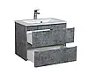 Тумба Акцент сірий мармур консольна 100 см з умивальником Альфа, фото 2
