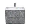Тумба Акцент сірий мармур консольна 100 см з умивальником Альфа, фото 3