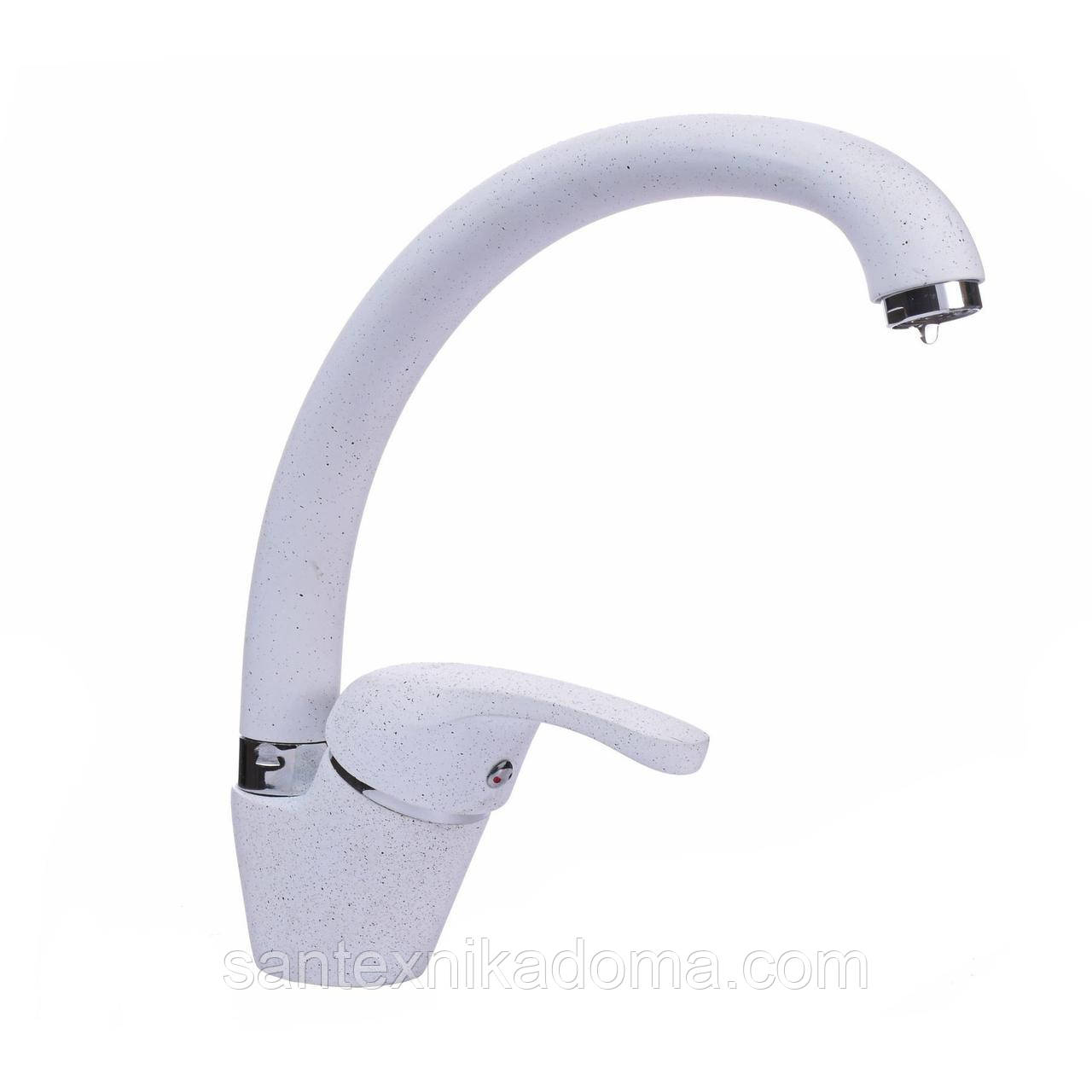Змішувач на кухню Globus Lux Solly GLSO-0203S 7-WHITE латунь білий