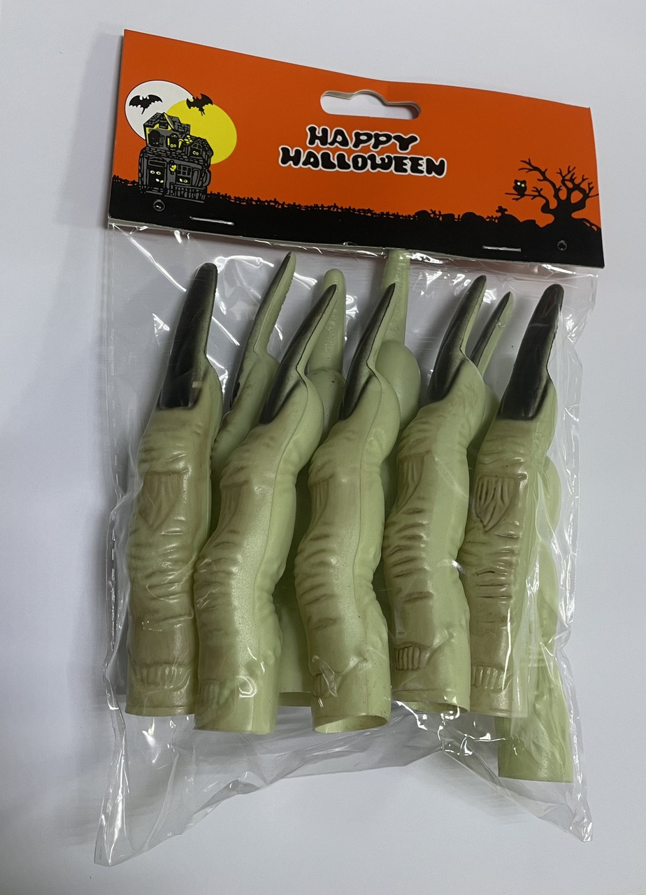 Кігті відьми з нігтями зелені ABC (10 шт.)