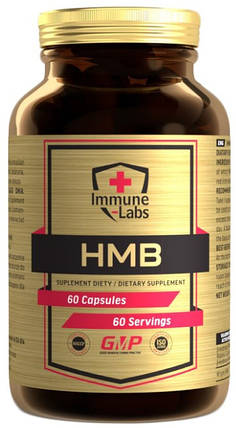 Гідроксиметилбутират Immune Labs HMB 800 mg 60 капсул, фото 1
