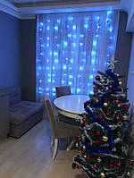 Гірлянда крапля роси штора 300 led, Гірлянда водоспад на вікно, Гірлянди занавіс, Гірлянда штора від usb 3м