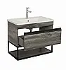 Тумба Лофт Айрон дуб морас 85 см з умивальником Arte консольна, фото 3