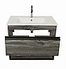 Тумба Лофт Айрон дуб морас 85 см з умивальником Arte консольна, фото 4