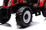 Трактор електромобіль дитячий (2 мотори 200W, акумулятор 24V10AH, пульт 2,4G, EVA) Bambi M 4643EBLR-3(24V) Червоний, фото 8