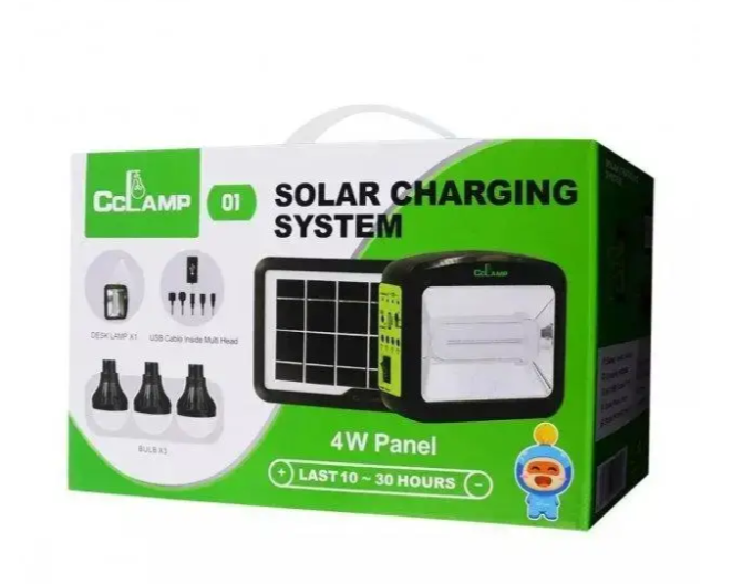 Потужний LED ліхтар CL-01 Power Bank (6000mAh) з сонячною панеллю+лампочки 3шт 6W 3.7V XPRO