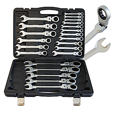 Професійний набір ріжково-накидних ключів з тріскачкою 22 шт. 6-32 мм Falon-Tech