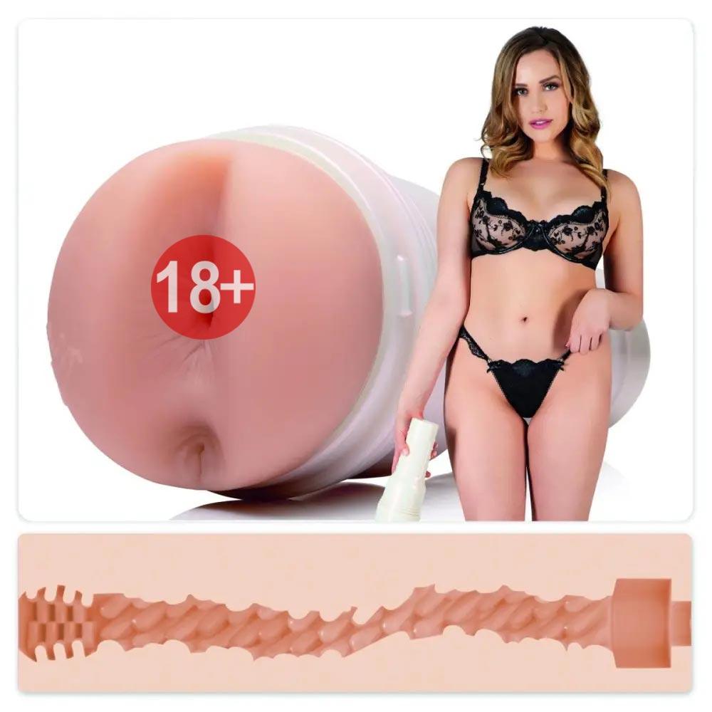 Мастурбатор у колбі жіноча попка Fleshlight Girls Mia Malkova Boss Level Signature Butt (RP), бежевий