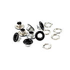 Люверси Блочки з насічками для картона, шкіри 4,5 мм Черный 25шт з кілечками LVM055, фото 2