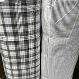 Постільний комплект двоспальний 180х220 Сіра клітина (23165) Бязь Ранфорс з компаньйоном, фото 2