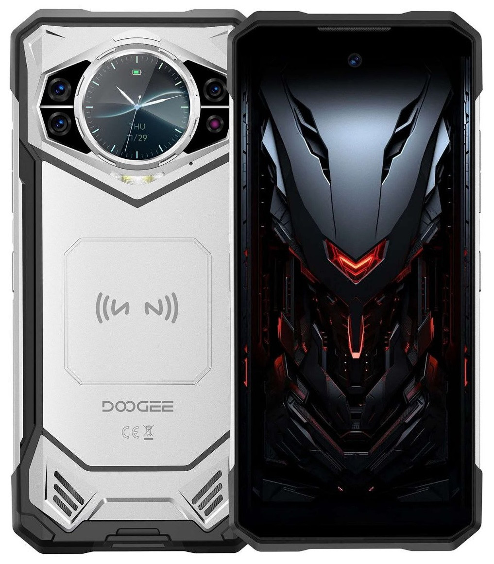 Захищений смартфон DOOGEE S200 5G Silver 12/256Gb Dimensity 7050 NFC АКБ 10100mAh