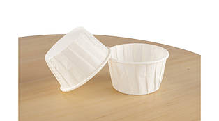 Паперові форми для кексів ! КРЕМОВІ ! «З бортиком» 50х40 мм (100 шт.)