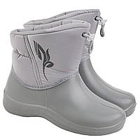 Дутики сноубутси сірі пінка гумові чоботи розмір 39 40 41