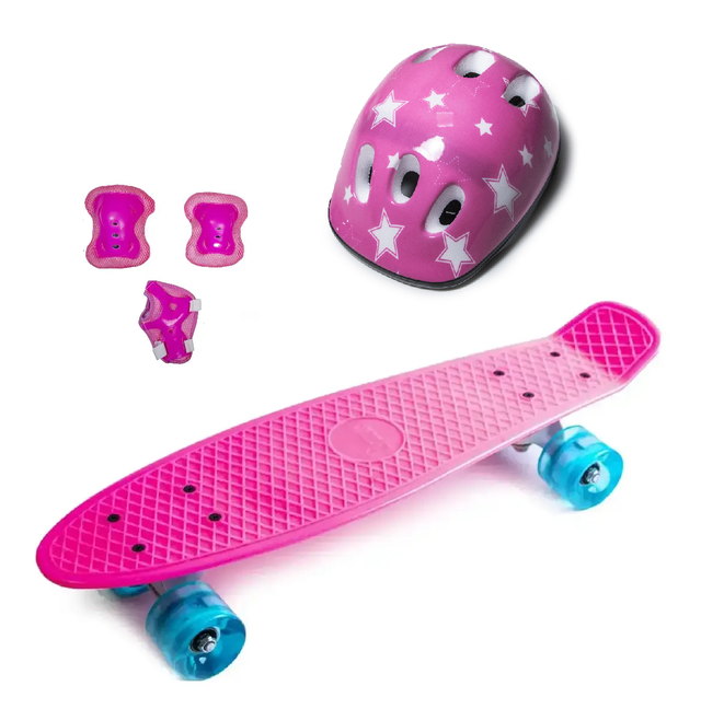 Penny Board. Pink + захист + шолом. Колеса, що світяться! Penny Board. Pink + захист + шолом. Колеса, що світяться!
