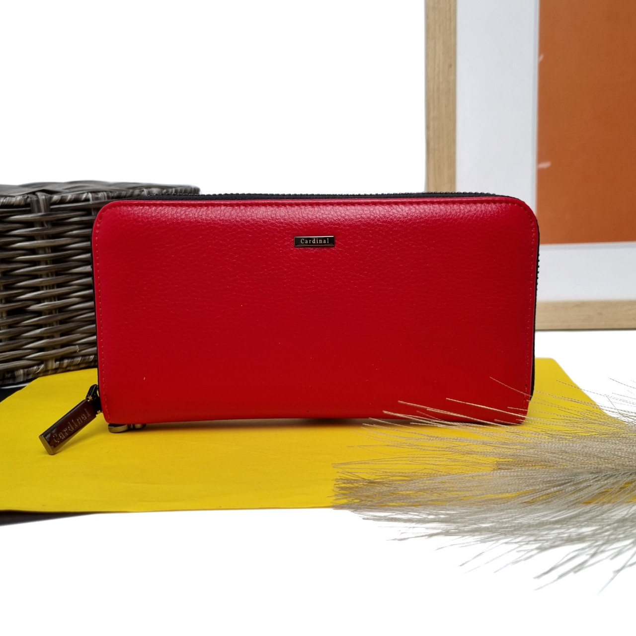 Великий жіночий гаманець натуральна шкіра червоний Арт.5243B-08 Cardinal (54), фото 1