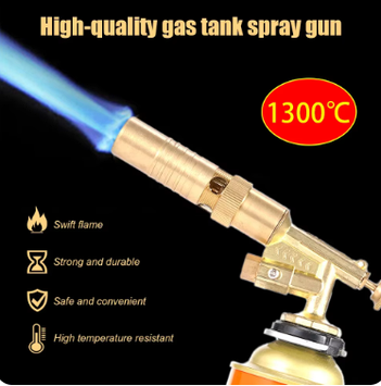 Пальник газовий турбо універсальний Flame Gun під балон із з п'єпо підпалом для зварювання, багаття, приготування їжі