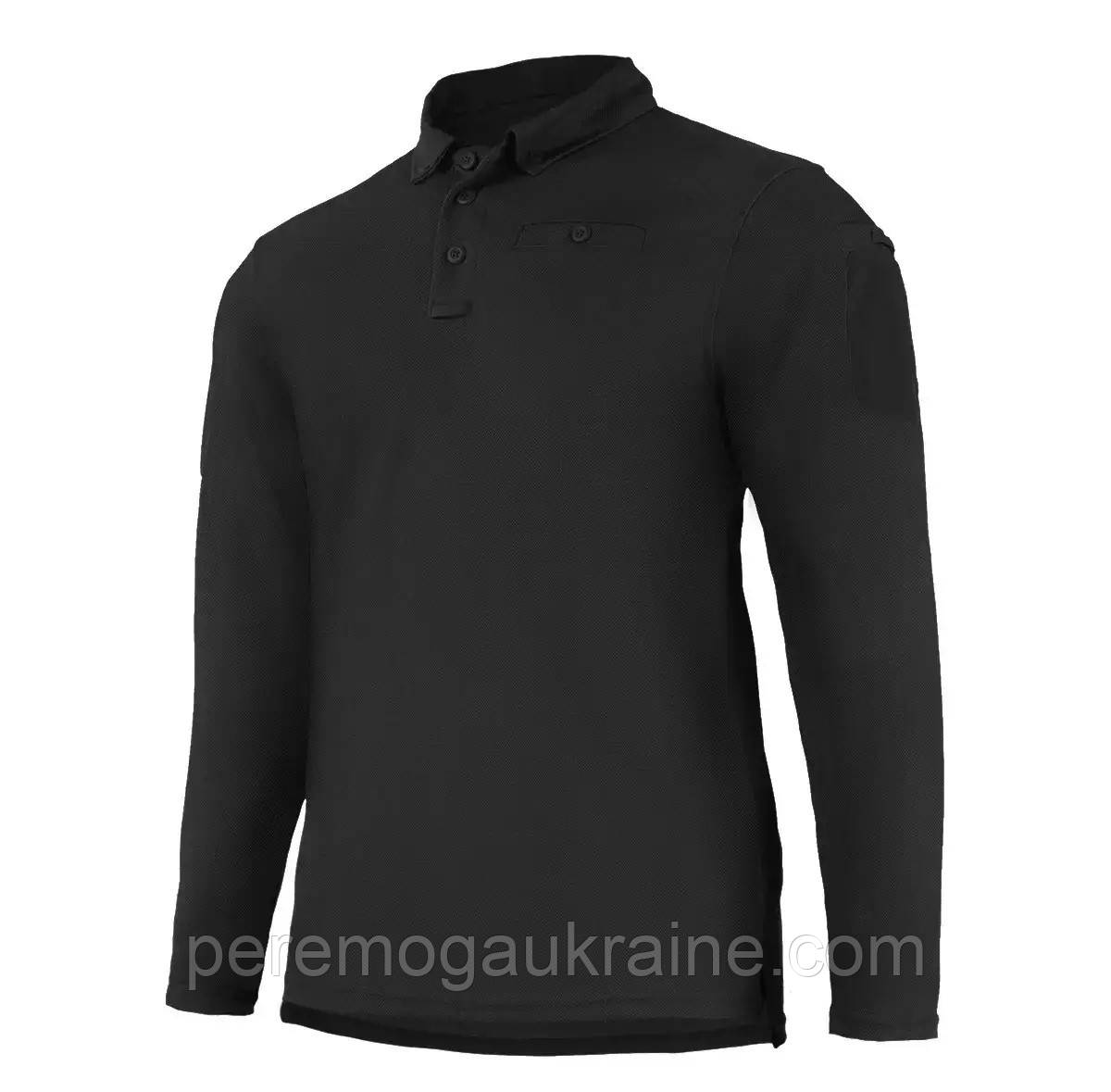 Рубашка поло Mil-Tec Tactical Quickdry Чорна d/r 10962002 3XL