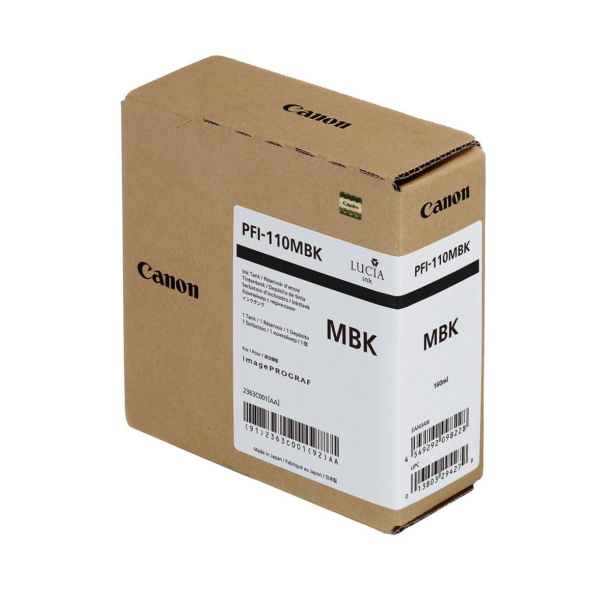 Картридж Canon PFI-110MBK Matte Black для TX-2100/3100/4100
