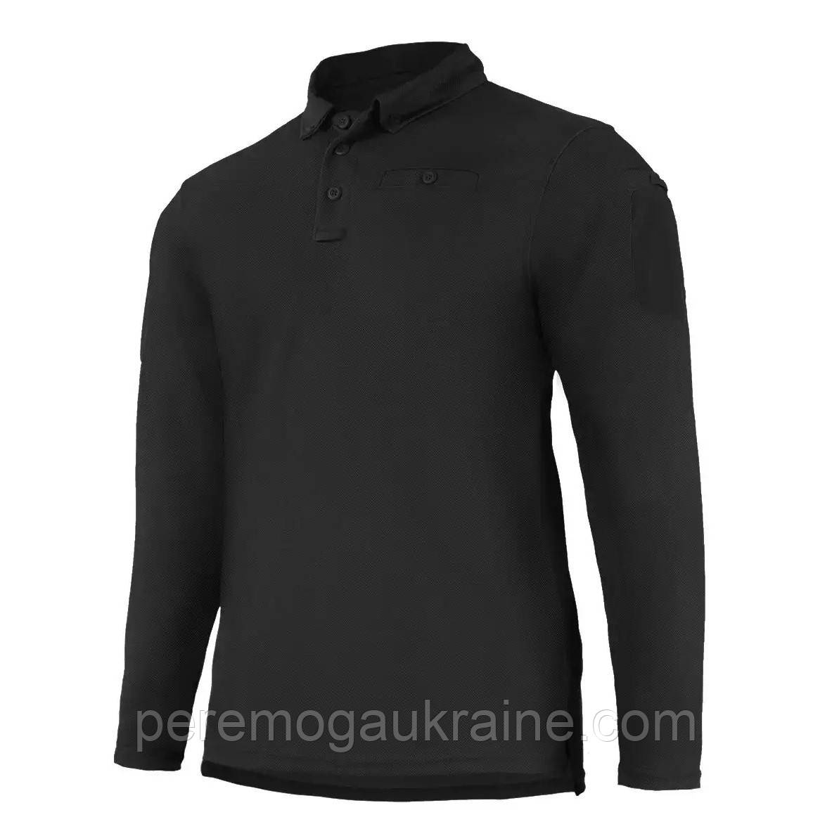 Рубашка поло Mil-Tec Tactical Quickdry Чорна d/r 10962002 XL