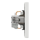 Розетка із заземлюючим контактом із захисними шторками Schneider Electric Asfora біла, фото 5