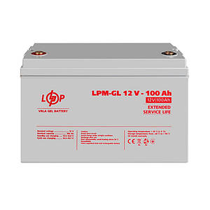 Акумулятор гелевий 12В 100А/г LPM-GL 12V - 100 Ah
