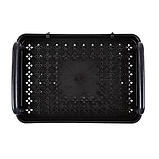 Етажерка мобільна на колесах, полиця органайзер чотириярусна пластикова 41х25х101см, чорна, фото 10