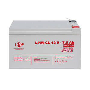 Акумулятор гелевий 12В 7.5А/г LPM-GL 12V - 7.5 Ah