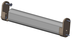 Труба овальна хром для вбиральні модульної Premio GS - 800х30